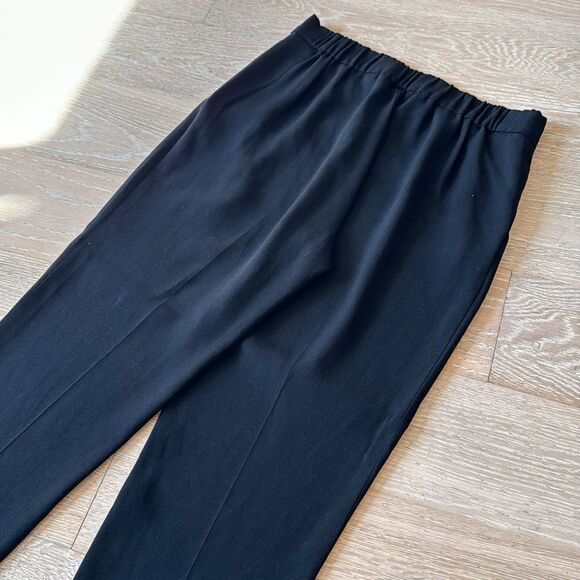 Babaton Cohen Pleated Dress Pant Pull-On Ankle 24" Black Sz0 - Picture 7 of 11